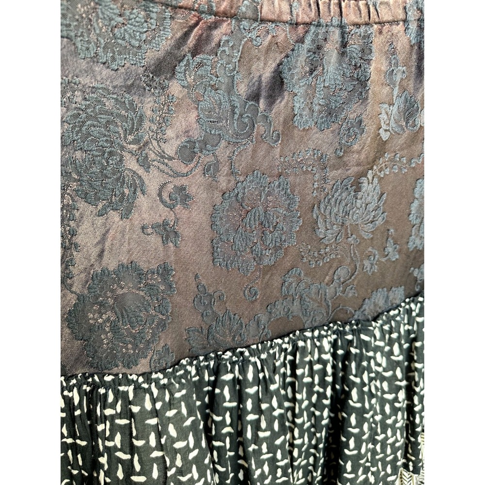 Y2K Whimsigoth Dark Romantic Boho Tiered Ruffle Skirt - Picture 3 of 4